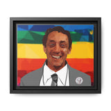 Framed Polygon Portrait Canvas — Harvey Milk