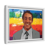 Polygon Harvey Milk Portrait Matte Canvas Framed Wall Art