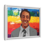 Polygon Harvey Milk Portrait Matte Canvas Framed Wall Art