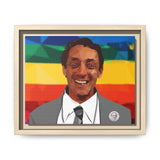 Framed Polygon Portrait Canvas — Harvey Milk