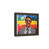 Polygon Harvey Milk Portrait Matte Canvas Framed Wall Art