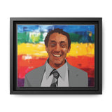 Polygon Harvey Milk Portrait Matte Canvas Framed Wall Art