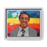 Polygon Harvey Milk Portrait Matte Canvas Framed Wall Art