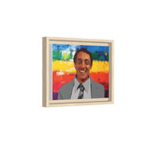 Polygon Harvey Milk Portrait Matte Canvas Framed Wall Art