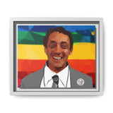 Framed Polygon Portrait Canvas — Harvey Milk