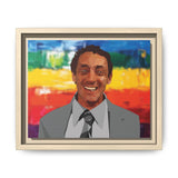 Polygon Harvey Milk Portrait Matte Canvas Framed Wall Art