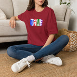 TRUE Rainbow Block T-Shirt — Colorful Retro Pride Tee