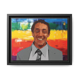 Polygon Harvey Milk Portrait Matte Canvas Framed Wall Art