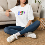 TRUE Rainbow Block T-Shirt — Colorful Retro Pride Tee