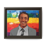 Polygon Harvey Milk Portrait Matte Canvas Framed Wall Art