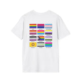 Pride T-Shirt — Harvey Milk San Francisco with LGBTQ+ Flags Back