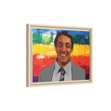Polygon Harvey Milk Portrait Matte Canvas Framed Wall Art
