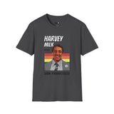 Pride T-Shirt — Harvey Milk San Francisco with LGBTQ+ Flags Back